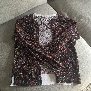 Loft floral print sweater.  Size small